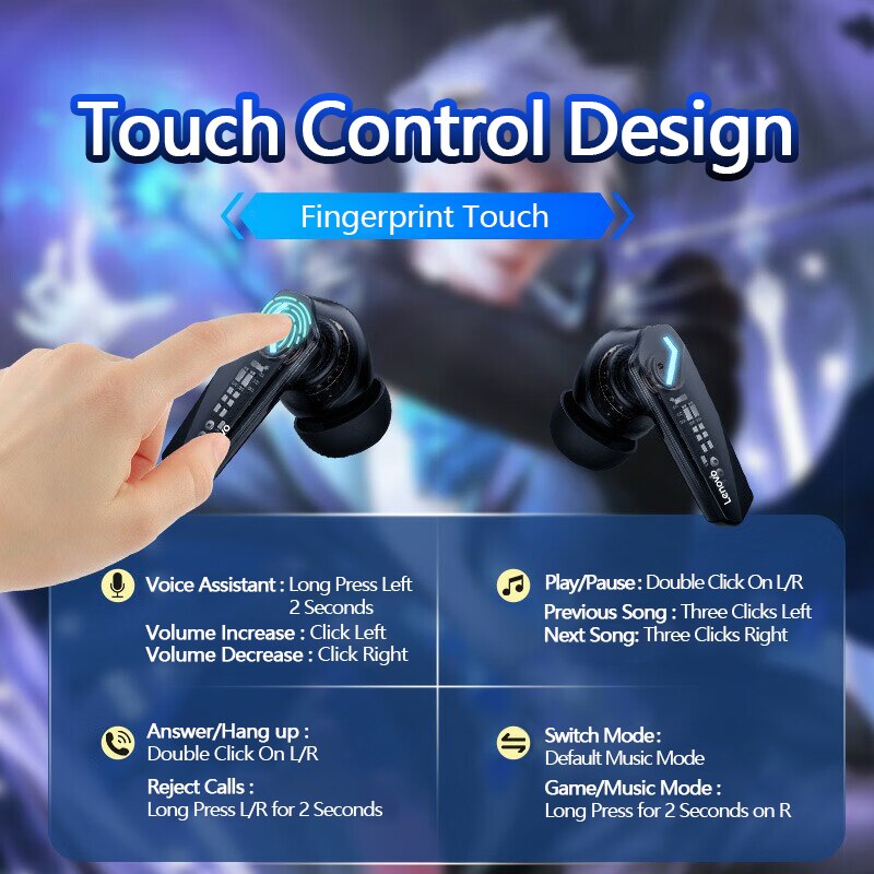 Fone de ouvido Bluetooth 5.0 gamer estéreo para jogos
