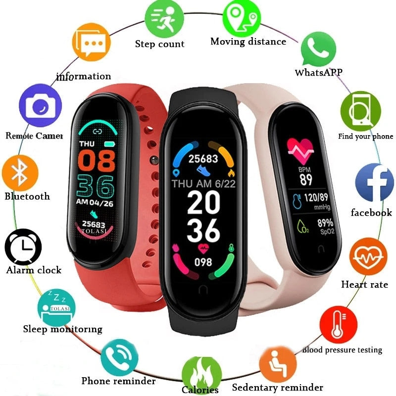 SmartWatch Xiaomi Band M4 M5 M6 M7